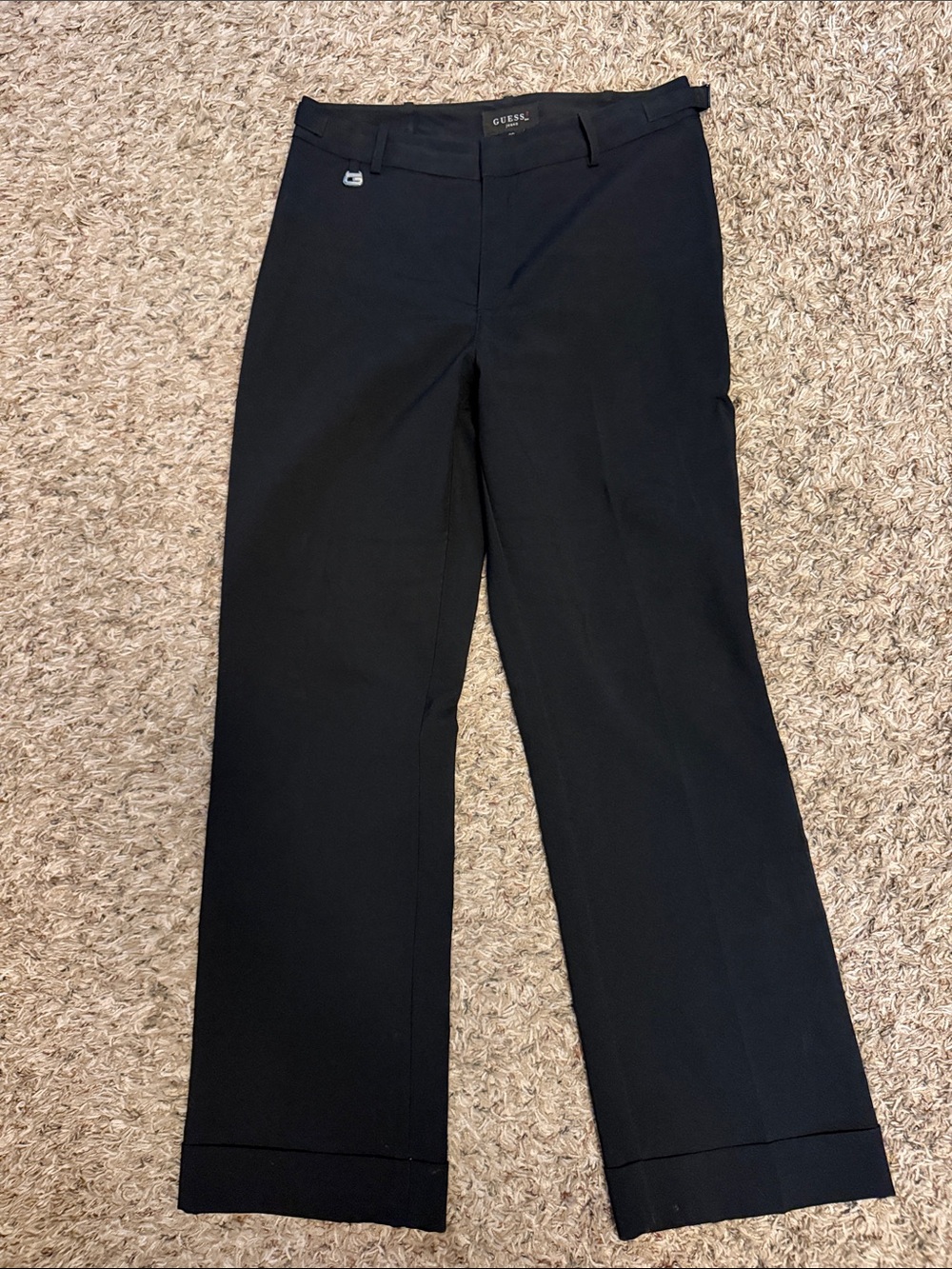 Guess Black Straight-Leg Dress Pants